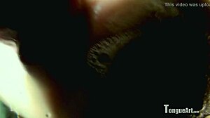 Sophia D's Tongue Spitting Fetish Scene