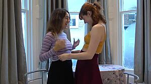 do these sweet german students lick each other during their erotic reunion?