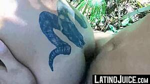 tattooed latino cain gomez gets bred hard outdoors by robert.