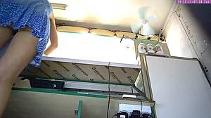 Sexy Blonde Upskirt At Work Part 17