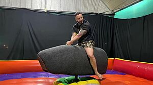 Latina ass gaping and squirting in public