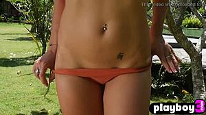 Bexie Williams in outdoor setting, perfect body, undressing