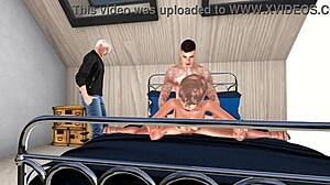 Le Mari Offre Sa Femme Docile, Le Beau-Fils La Baise Très Hard!