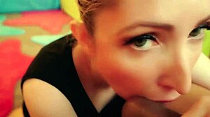 Candy May Gives Sloppy BBC Blowjob And Eats Balls!