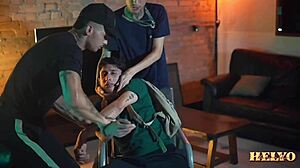 Watch These Twins And Their Brother Play With Three Cocks!