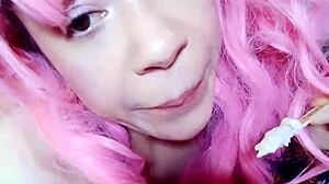 Amateur swallows big cock and monster dick in blowjob session