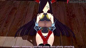 Friedrich der Große performs oral and sex in Azur Lane fantasy