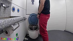 Ever jerked off your hot cock in a moving train toilet?