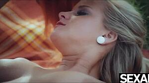 stunning lesbians with big tits lick pussy on retro road trip