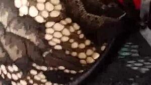 estrenando la lenceria usada que me regalo mi tia