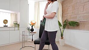 Asako Takanotsume, mature housewife, sucks and dives into wet pussy action