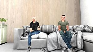 Le Mari Offre Sa Femme Docile, Le Beau-Fils La Baise Très Hard!