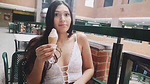 Mall meeting turns into home fuck with stranger and cute latin teen