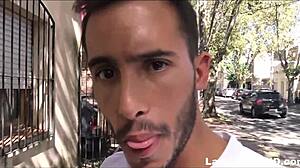 Amateur young 18+ straight twink latino's first gay sex with stranger for cash pov 😏