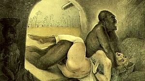 Vintage Erotic Drawings Showcase Retro Interracial Anime in Unique Style