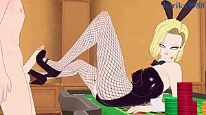 Android 18 and Chi-Chi Bunny Girls in Intense Creampie Sex