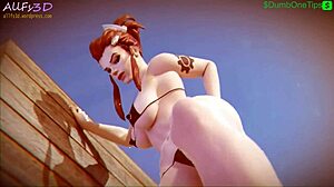 Overwatch Footjob Fetish Hentai Compilation