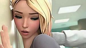 Gwen’s intense workout turns wild in Hydrafxx 3D cartoon action.