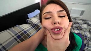 Rock hard fucks that teen 18+ brunette in bondage