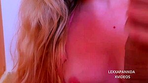 Blonde teen deepthroats passionately in doggystyle