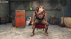 This 3d cartoon brunette gets fucked in fo4 the throne game 😉