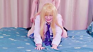 Overwhelmed By Passion, My Dressed-Up Darling Marin Kitagawa Endures Anal Training With Big Cock