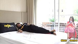 Indian Milf Strips Sari And Gets Rough Pussy Ass Fuck