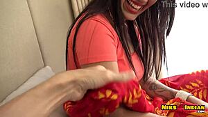 Indian Milf Strips Sari And Gets Rough Pussy Ass Fuck