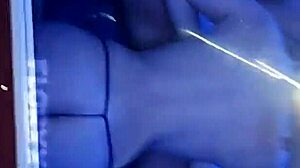 Blonde Babe's Huge Tits Stroke Russian Cock