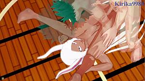 Mirko And Tsuyu Asui Intense Sex With Izuku Midoriya!