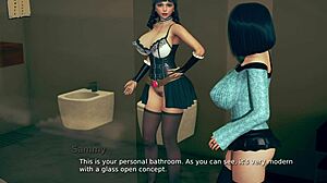 Curvy Fat Girl With Big Tits Teases In 3D Hentai Outfit.