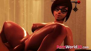 i see 3d mei from overwatch getting some action