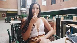 Mall meeting turns into home fuck with stranger and cute latin teen