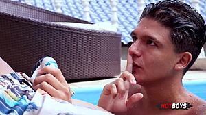 Gay amateur teen gets his ass fucked by a young playboy