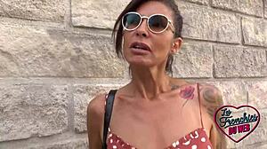 Charlotte, the flirty 40-year-old French barmaid, craves wild anal with tattoos flashing. Her brunette boobs bounce in amateur european fun