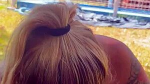 Friend Invites to Quinta, Latina Slut Sucks Dick Publicly Outdoors