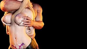 Hot babe tied in BDSM bondage for anal fucking teaser