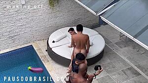 Piscineiro Juninho blows big cock