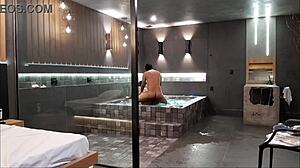 Wild Sex In Bathtub Brunette Can't Handle Big Cock