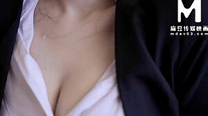 Ravaging the boss in black stockings at the office?