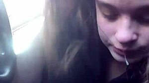 Lesbian Bestfriend Gives Road Head