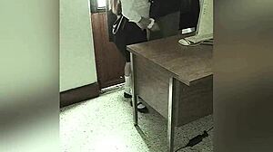 Mexican student seduces teacher in office for better grade with passionate sex