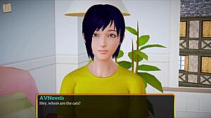 Blonde with big tits in my new family 429