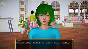 Blonde with big tits in my new family 429