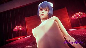 Rei Ayanami Enjoys Hard Sex With Shinji Ikari In Evangelion Hentai 3D