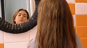 Nara Mongolka Hot Shower Posing in Lingerie and Nude