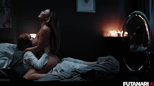 Bisexual beauty in hot scene with busty wife and big cock