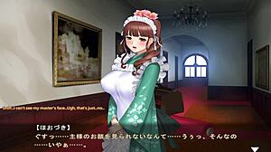 Maid-san plays boin game with hozuki in scene 4 english