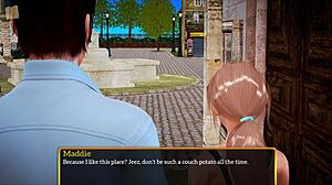 my new family plays a fun game at home with blonde amateurs