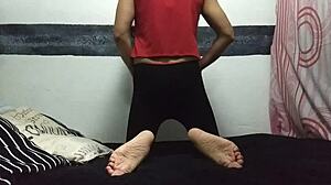 A solo performance of a hot crossdresser from Mexico